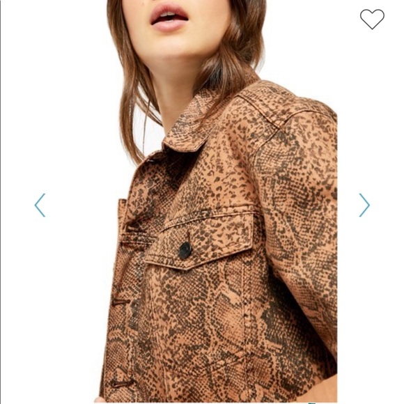 Free People Jacket Snake Print Trucker Denim Jean Jacket Size Extra Small - Picture 4 of 12